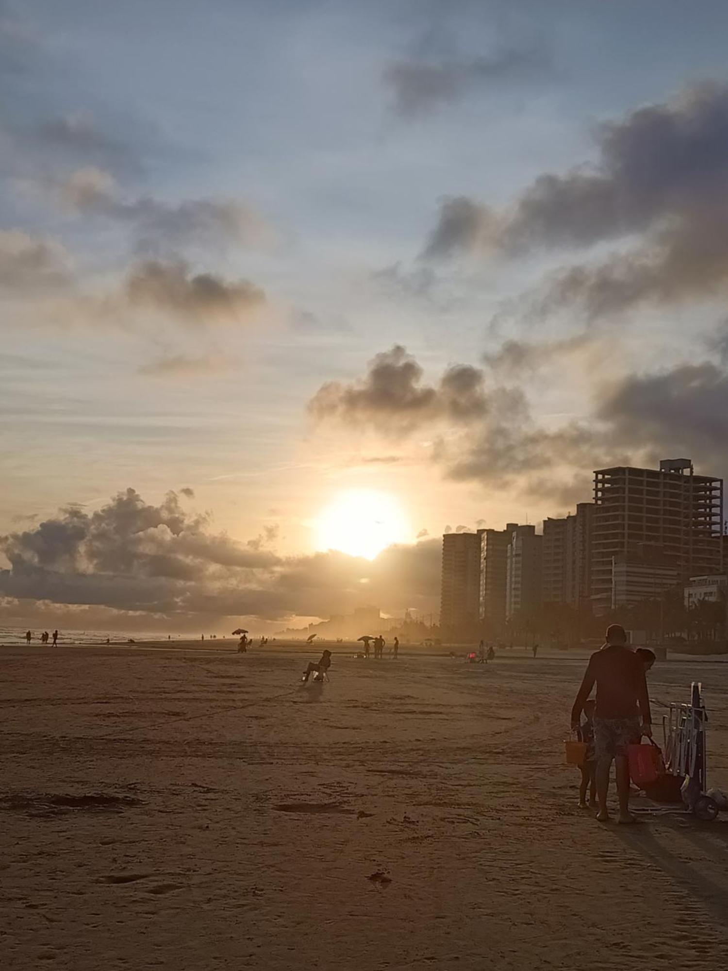 Kitnet Frente Pro Mar Em Vila Caicara, Portaria 24 Hs E Wifi Praia Grande  Buitenkant foto